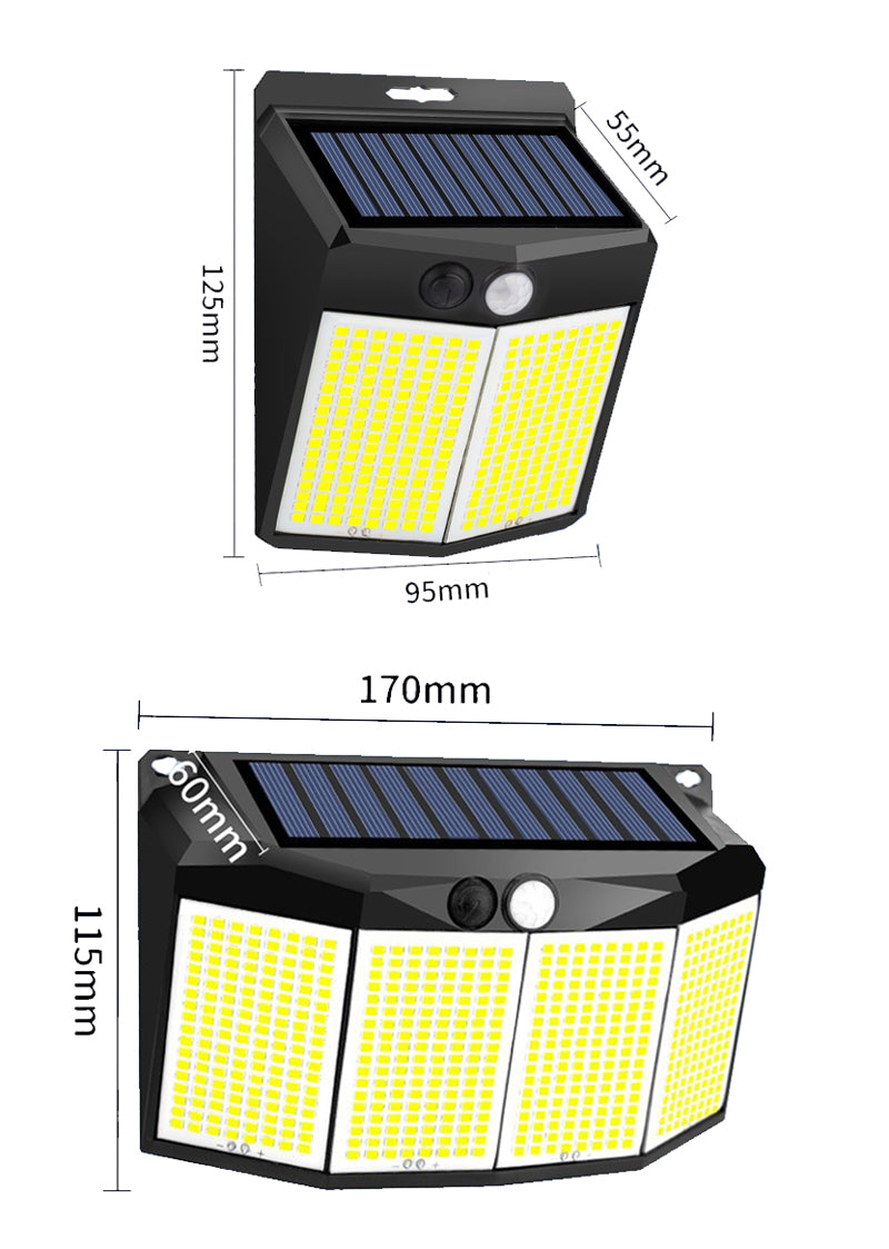 Outdoor LED light - Solar with sensor - Garden or balcony light